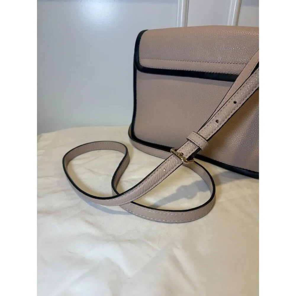 Kate Spade Ivy Ward Place Crossbody WKRU5388 Rose Cloud Leather Black Trim